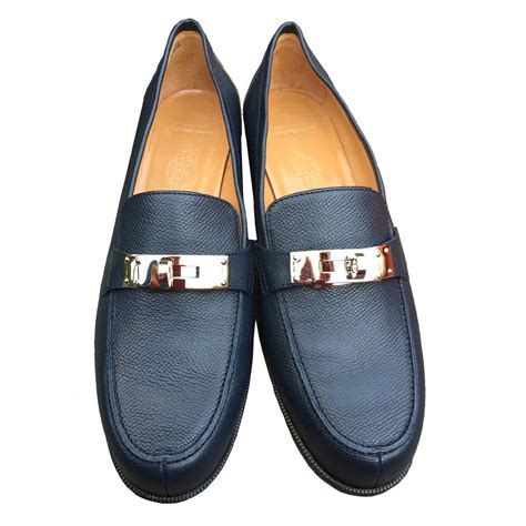 blue hermes loafers|hermes loafers price.